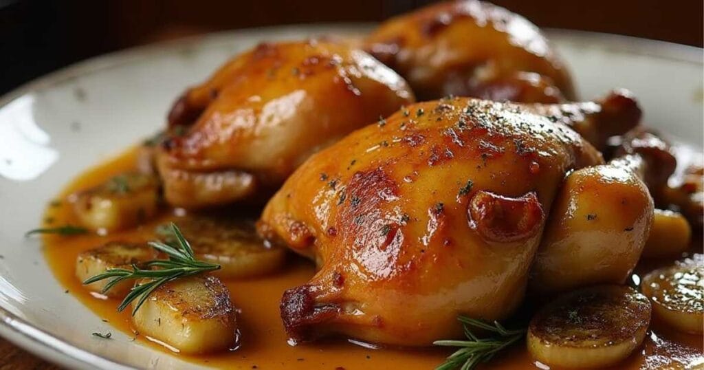 braised chicken in the oven with crispy skin recipe